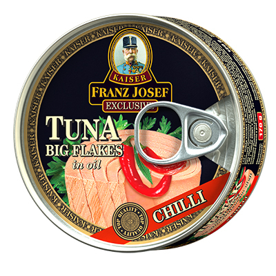 Tuńczyk w kawałkach w oleju roślinnym z chili 170g